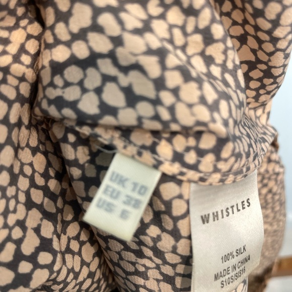 Whistles blush and black print skirt with front slip and pockets - Picture 4 of 5